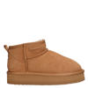 Vingino Sofia Low gevoerde suède enkelboots cognac