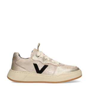 leren sneakers goud
