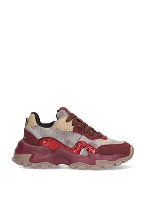 Monte Marina chunky suède sneakers aubergine