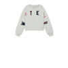 NAME IT KIDS sweater NKFPLILJE met tekst grijs melange