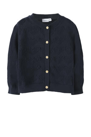 gebreid vest donkerblauw