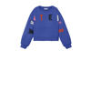 NAME IT KIDS sweater NKFPLILJE met tekst hardblauw