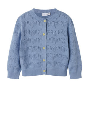 gebreid vest blauw