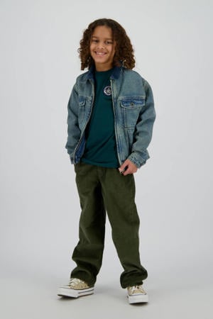 corduroy loose casual broek donkergroen