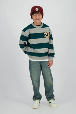 gestreepte sweater donkergroen