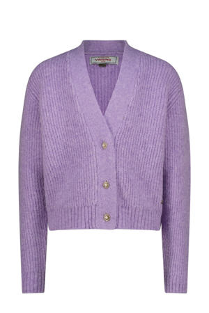 cardigan paars gebreid