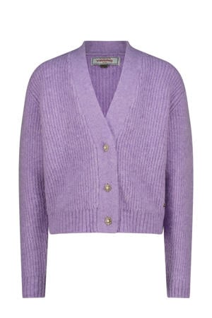 cardigan paars gebreid