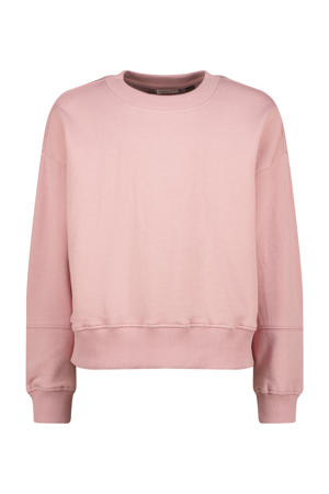 sweater met backprint roze met pailletten