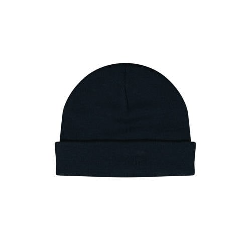 Vingino gebreide muts donkerblauw Jongens/Meisjes Acryl Printopdruk