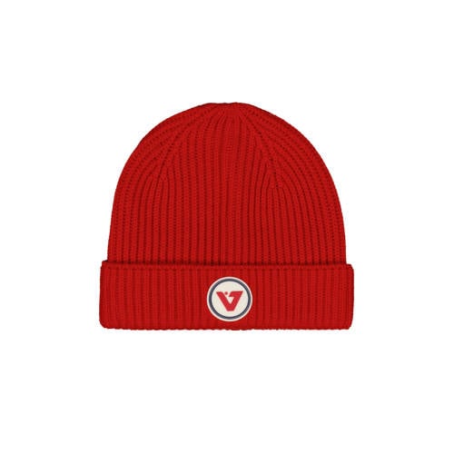 Vingino gebreide muts rood Jongens/Meisjes Acryl Printopdruk