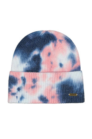 fijn gebreide muts roze/blauw