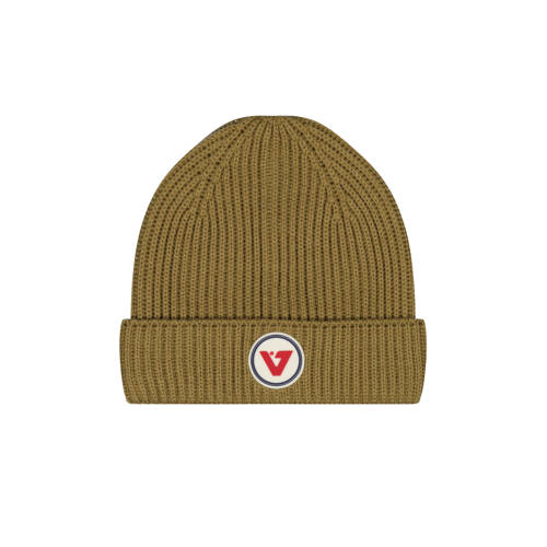 Vingino gebreide muts bruin Jongens/Meisjes Acryl Printopdruk