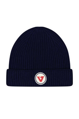 gebreide muts blauw