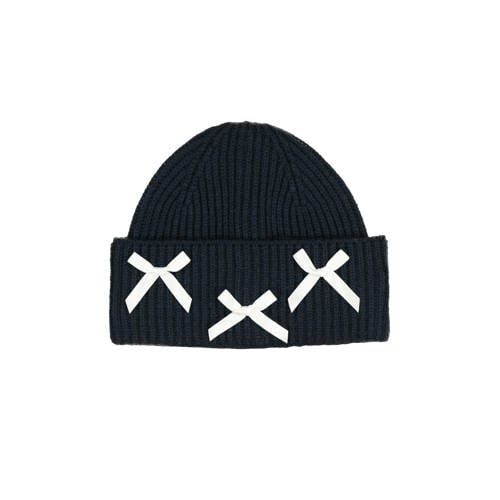 Vingino gebreide muts donkerblauw Jongens/Meisjes Acryl Effen