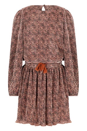midi jurk bruin