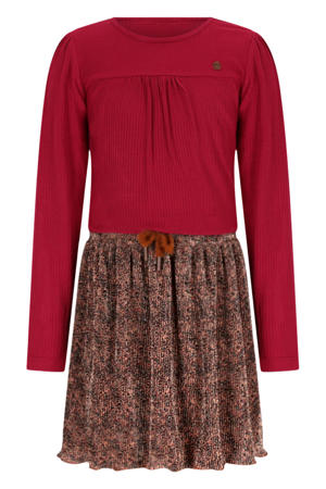 midi jurk donkerrood