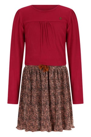 midi jurk donkerrood