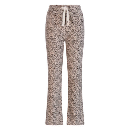 NONO flared broek ecru Meisjes Stretchkatoen Bloemen - maat 146/152 afbeelding