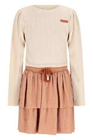midi jurk bruin