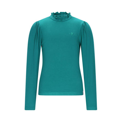NONO longsleeve groen Meisjes Viscose Opstaande kraag Effen - maat 158/164 afbeelding