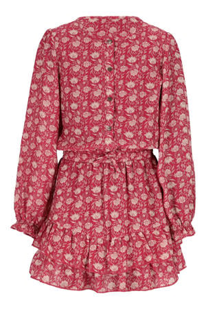 midi jurk fuchsia
