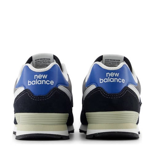 New Balance 574 sneakers zwart/kobaltblauw Jongens/Meisjes Suede Meerkleurig