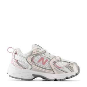 530  sneakers wit/zilver/roze