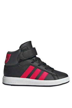Grand Court Mid sneakers zwart/rood/grijs