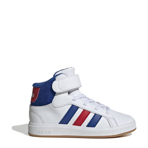 adidas Sportswear Grand Court Mid sneakers wit/kobaltblauw/rood Jongens/Meisjes Imitatieleer - maat 33 afbeelding