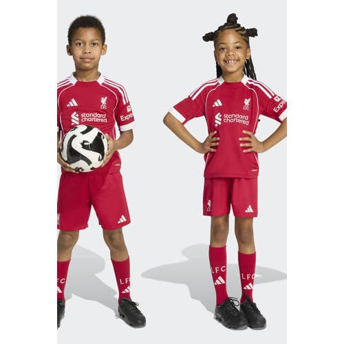 adidas Performance Junior Liverpool FC voetbalset Thuis Sportset Rood Jongens/Meisjes Polyester Ronde hals