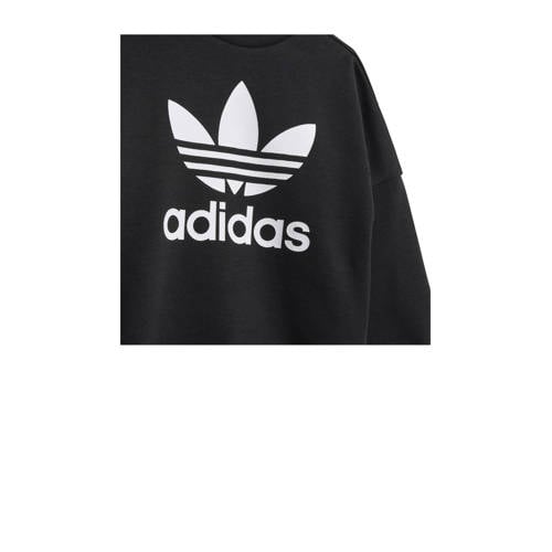 adidas Originals joggingpak Adicolor zwart Meisjes Katoen Ronde hals Logo