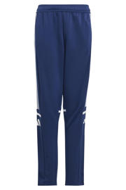 thumbnail: Donkerblauw en witte jongens en meisjes adidas Performance Junior trainingsbroek Squadra 25 van polyester met regular waist en elastische tailleband met koord