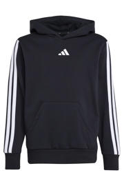 thumbnail: Zwart en witte jongens en meisjes adidas Sportswear hoodie met effen, lange mouwen en capuchon