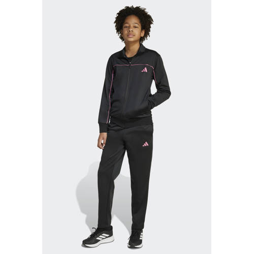 adidas Sportswear trainingspak zwart Joggingpak Jongens/Meisjes Polyester Opstaande kraag - maat 176 afbeelding