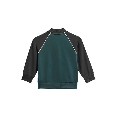 adidas Originals trainingspak groen/zwart Joggingpak Jongens/Meisjes Polyester Opstaande kraag