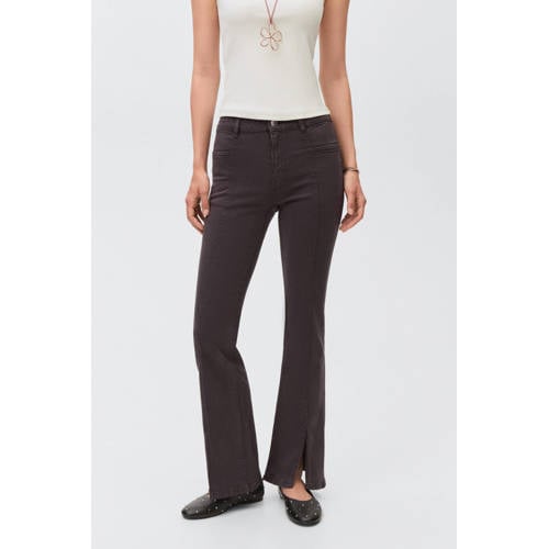 MANGO TEEN flared jeans antraciet Grijs Meisjes Stretchdenim Effen