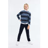 Mango Kids straight casual broek marineblauw