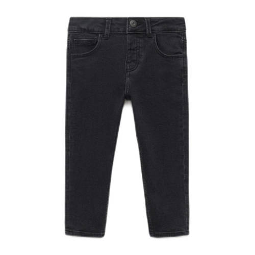 Mango Kids regular waist regular fit jeans donkergrijs Meisjes Stretchdenim - maat 104 afbeelding