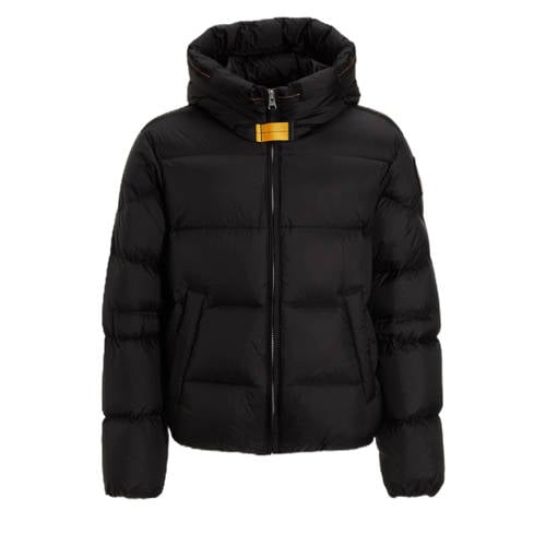 Parajumpers gewatteerde jas zwart Meisjes Polyester Capuchon Effen - maat 140 afbeelding