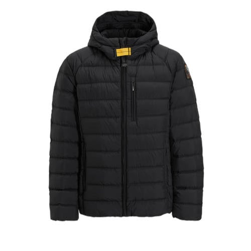 Parajumpers gewatteerde jas zwart Jongens Polyester Capuchon Effen