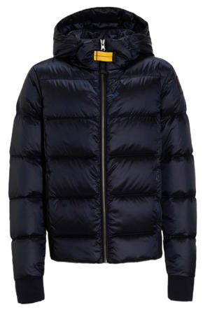 gewatteerde jas donkerblauw