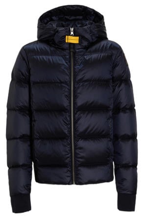 gewatteerde jas donkerblauw