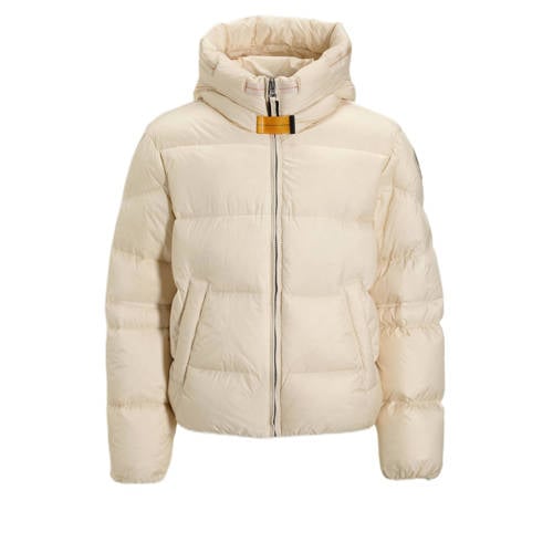 Parajumpers gewatteerde jas beige Meisjes Polyester Capuchon Effen