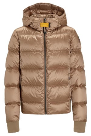 gewatteerde jas beige