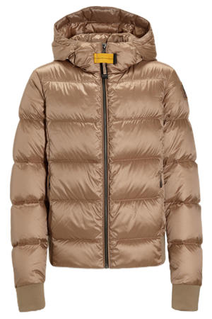 gewatteerde jas beige