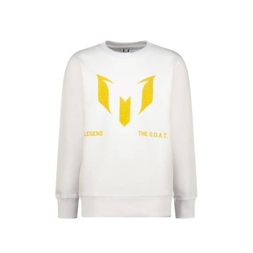 Messi sweater wit Jongens Katoen Ronde hals Logo - maat 164 afbeelding