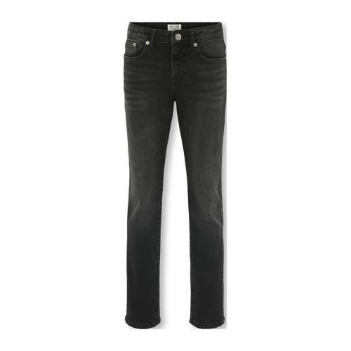ONLY & SONS JUNIOR slim fit jeans black denim Zwart Effen - maat 116 afbeelding