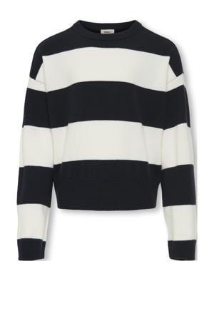 trui donkerblauw fijn gebreid