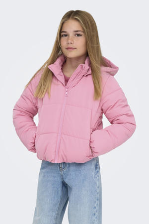 gewatteerde jas roze