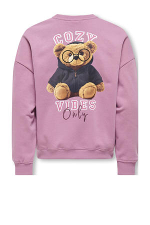 sweater met backprint roze